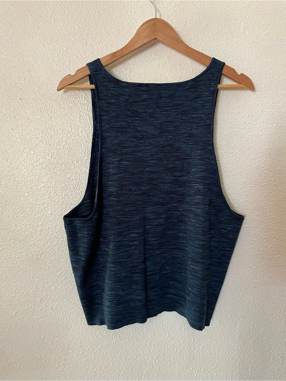 J.Crew NWT Space-dyed racerback sweater-tank Size 3X Plus Linen Cotton Navy